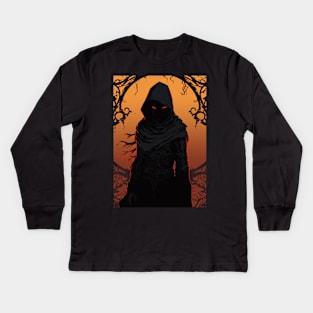 Silent Hunter of the Night Kids Long Sleeve T-Shirt